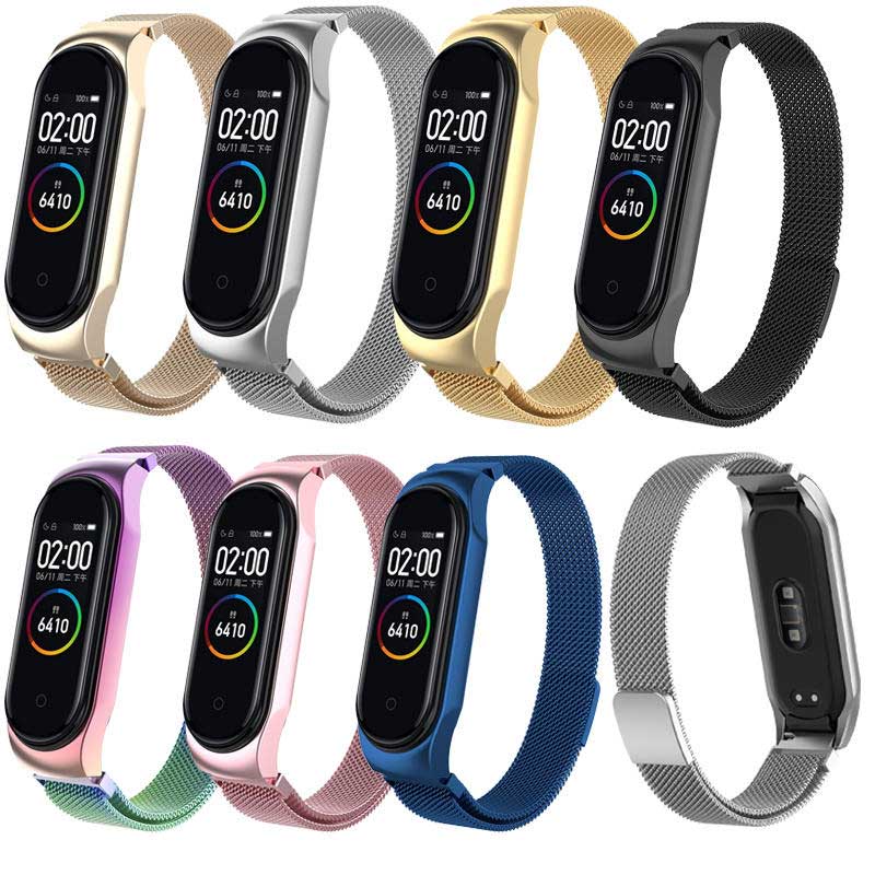 بند فلزی دستبند سلامتی Mi Band 3 / 4 Milanese