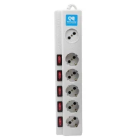 چند راهی 5+1 خانه فیوز دار پارت الکتریک PE2162 با کابل 5 متری