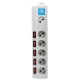 چند راهی 5+1 خانه فیوز دار پارت الکتریک PE2162 با کابل 5 متری