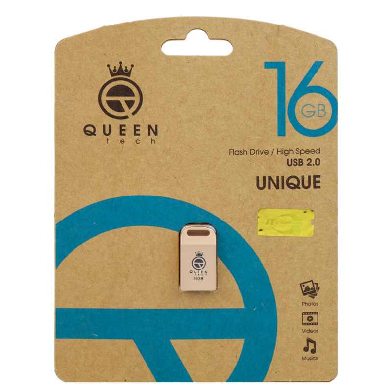 فلش 16 گیگ کوئین تک QUEEN TECH Unique رزگلد