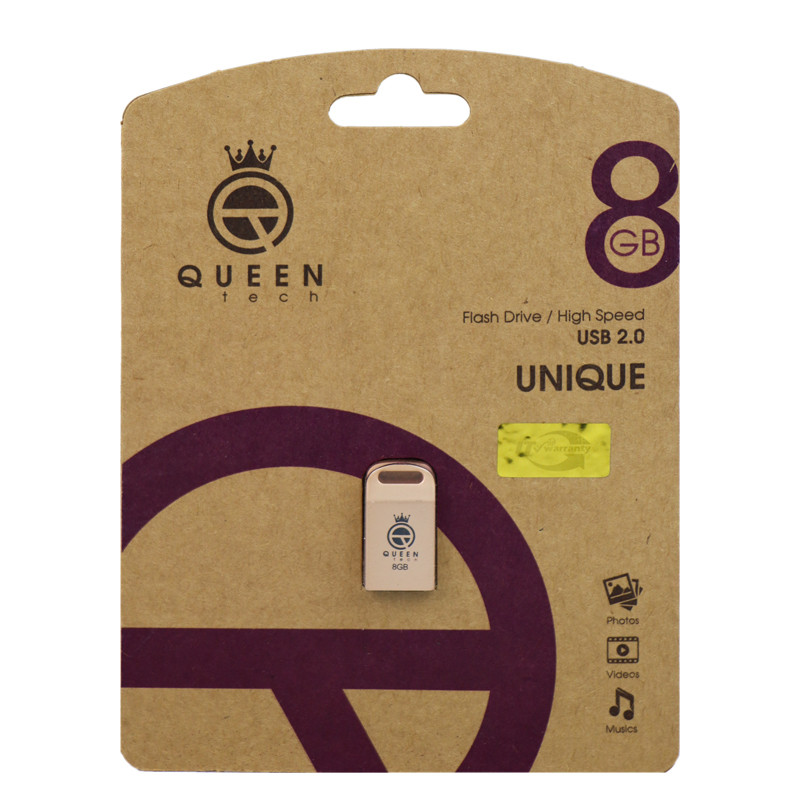 فلش 8 گیگ کوئین تک QUEEN TECH Unique رزگلد
