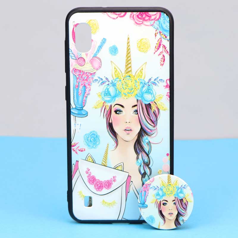 قاب + پاپ سوکت Samsung A10 کد12
