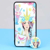 قاب + پاپ سوکت Samsung A10 کد12