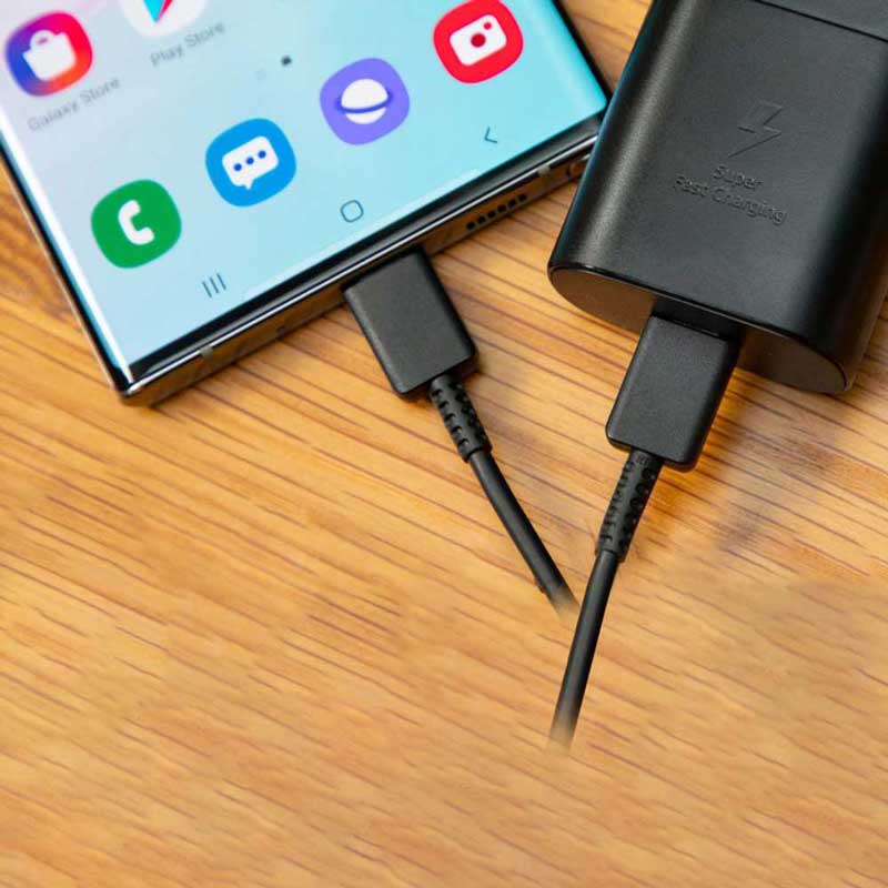 شارژر دیواری فست شارژ اورجینال Samsung Note 10 3A PD 25W + کابل Type-C