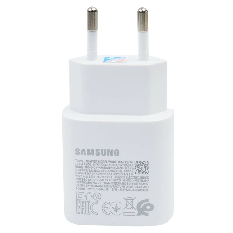 شارژر دیواری فست شارژ اورجینال Samsung Note 10 3A PD 25W + کابل Type-C