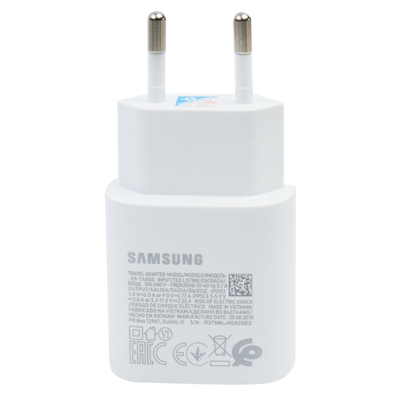 شارژر دیواری فست شارژ اورجینال Samsung Note 10 3A PD 25W + کابل Type-C