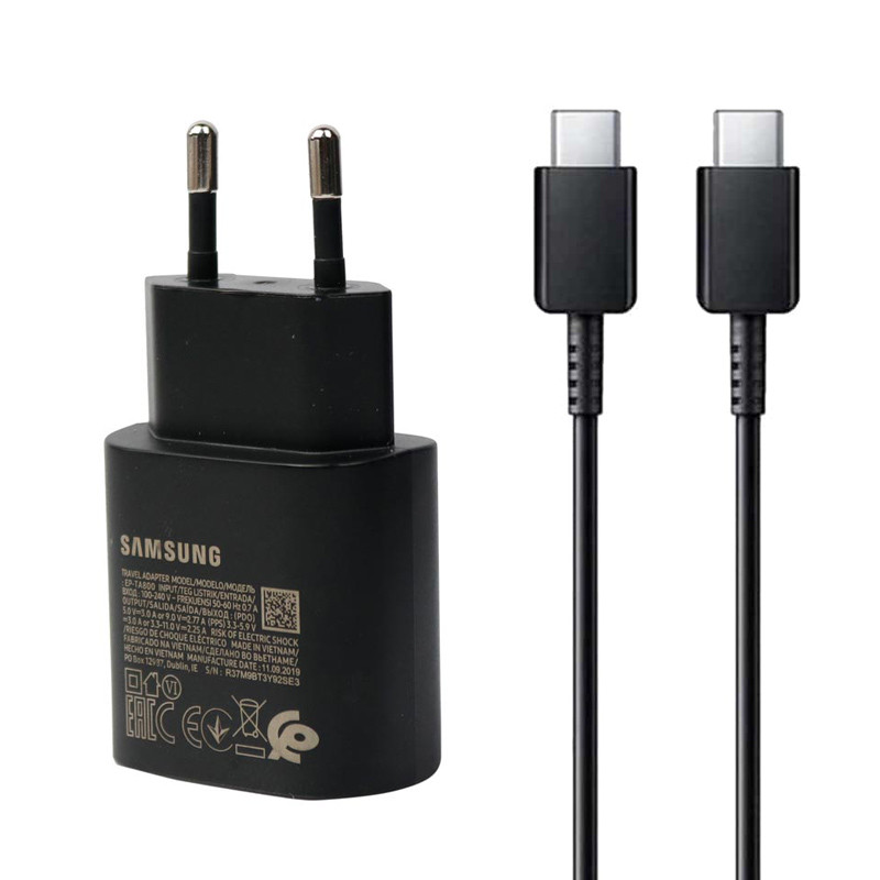 شارژر دیواری فست شارژ اورجینال Samsung Note 10 3A PD 25W + کابل Type-C