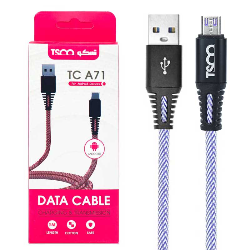 کابل میکرو یو اس بی TSCO TC A71 1m روکش دار