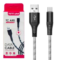 کابل میکرو یو اس بی TSCO TC A90 1m روکش دار خاکستری