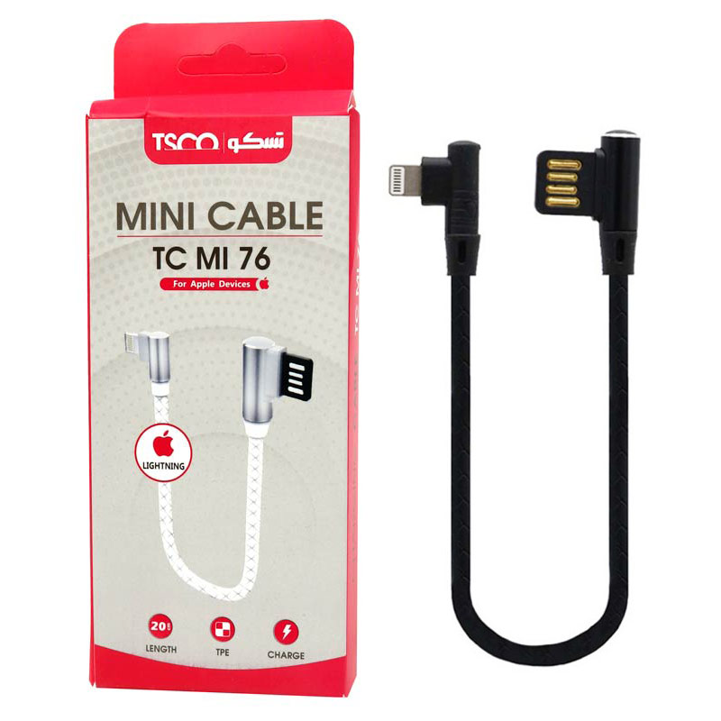 کابل آیفونی TSCO TC MI76 20cm دو سر L
