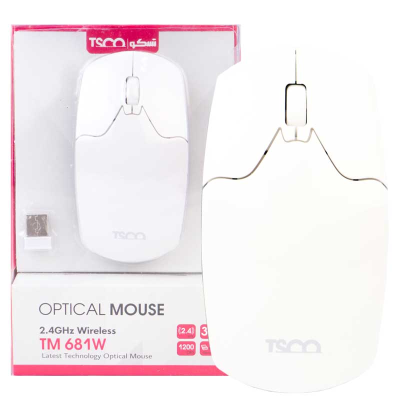 موس بی سیم TSCO TM 681W سفید