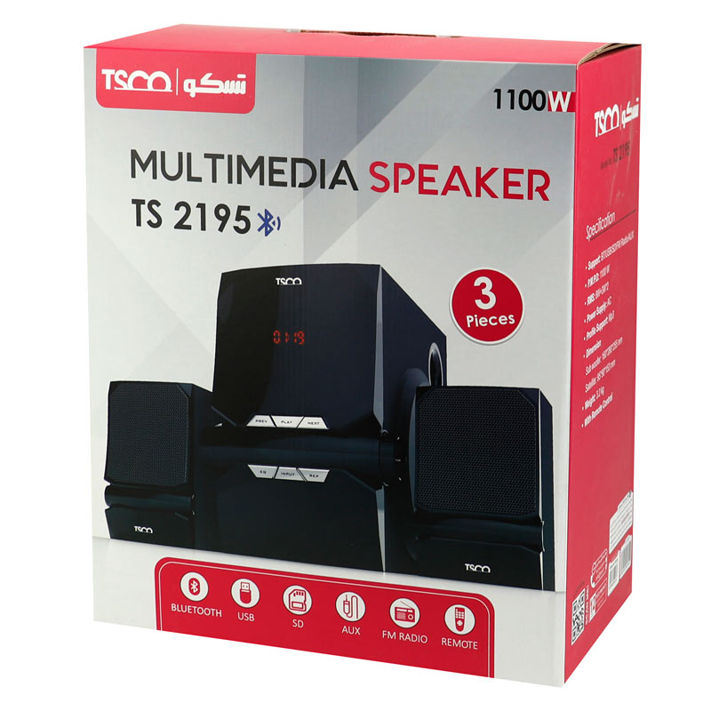 اسپیکر بلوتوثی رم و فلش خور TSCO TS 2195 + ریموت کنترل