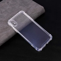 قاب ژله ای ضربه گیر بی رنگ محافظ لنزدار iPhone X/XS