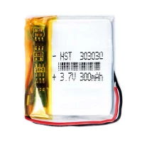 باتری لیتیوم 300mAh 26*30*2mm 303030
