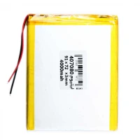باتری لیتیوم 4000mAh 91*72*3mm 407080