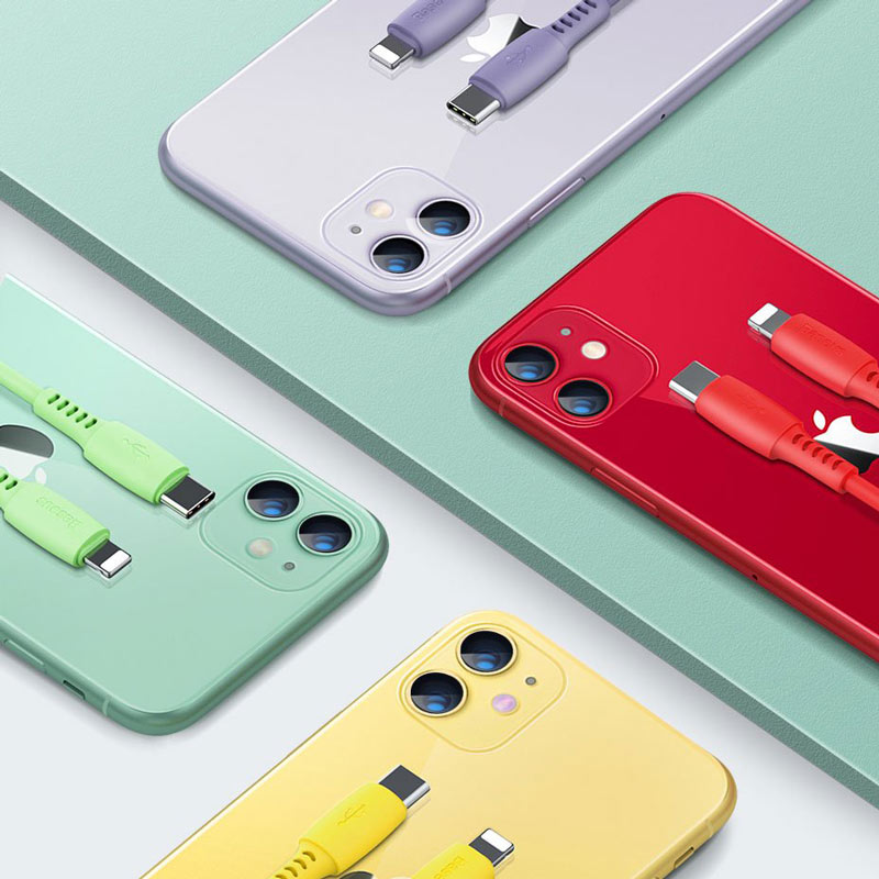 کابل تبدیل Baseus Colorful CATLDC Type-C to Lightning 1.2m