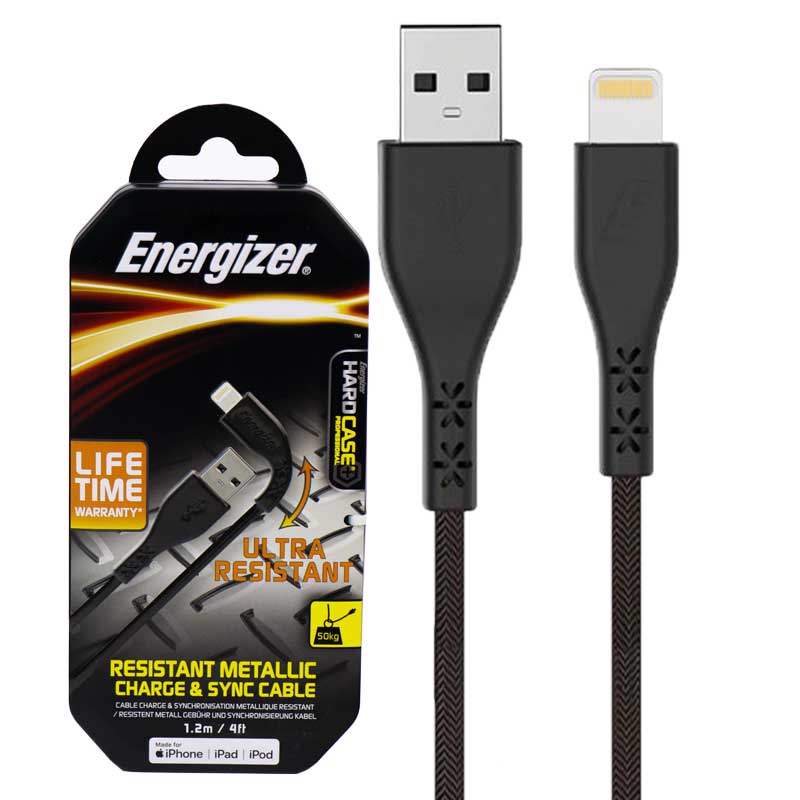 کابل آیفونی Energizer C41UBLIGBKM 1.2m