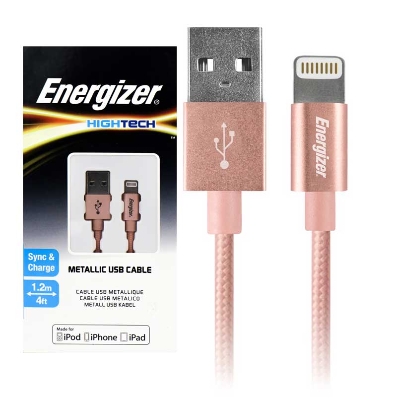 کابل کنفی آیفونی Energizer Hightech C13UBLIGPK4 1.2m