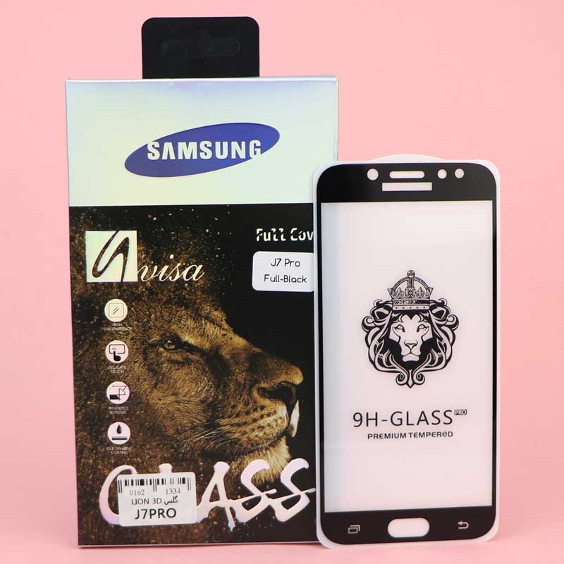 گلس 3D پکدار LIONSERIES سامسونگ J7 Pro