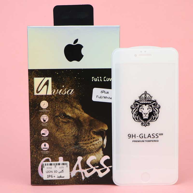 گلس 3D پکدار LIONSERIES آیفون iPhone 6 Plus سفید