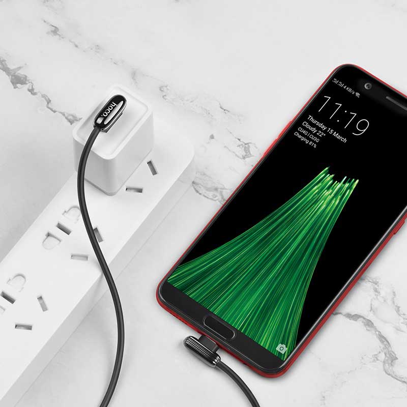 کابل میکرو یو اس بی Hoco U60 Soul Secret 1.2m یکسر L (گارانتی 6 ماهه)