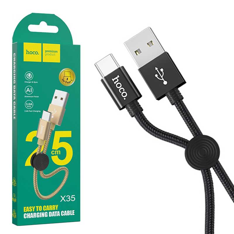 کابل کوتاه میکرو یو اس بی Hoco X35 Premium 25cm (گارانتی 6 ماهه)