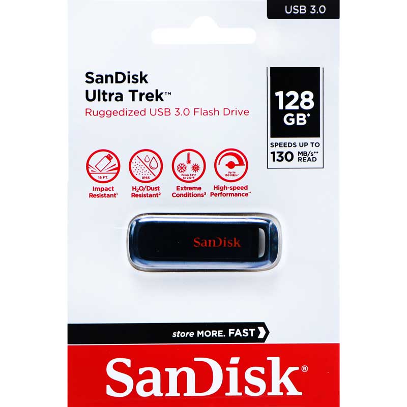فلش 128 گیگ سن دیسک SanDisk Ultra Trek USB3.0