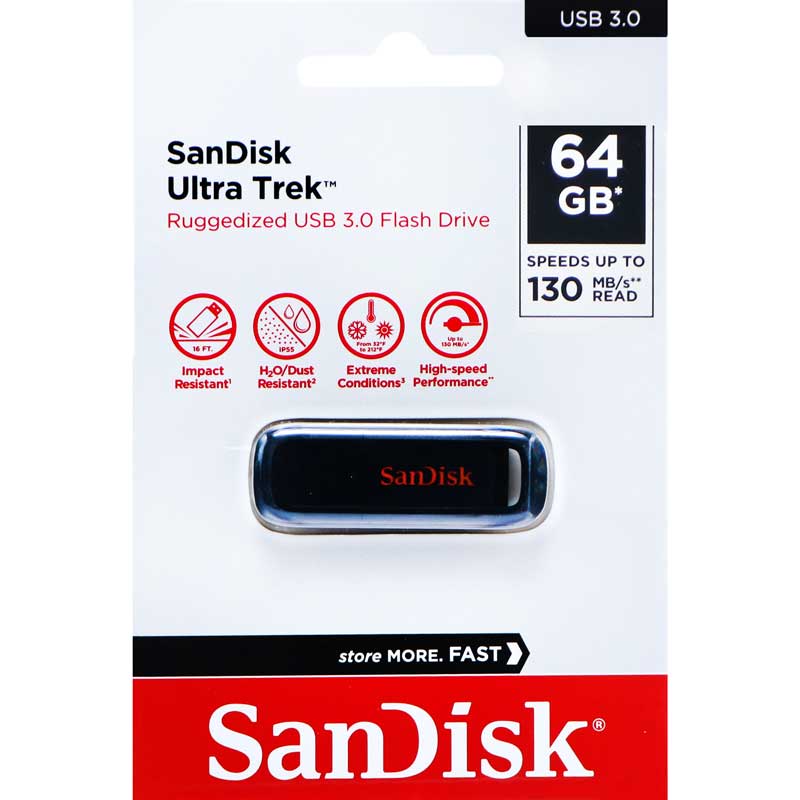 فلش 64 گیگ سن دیسک SanDisk Ultra Trek USB3.0