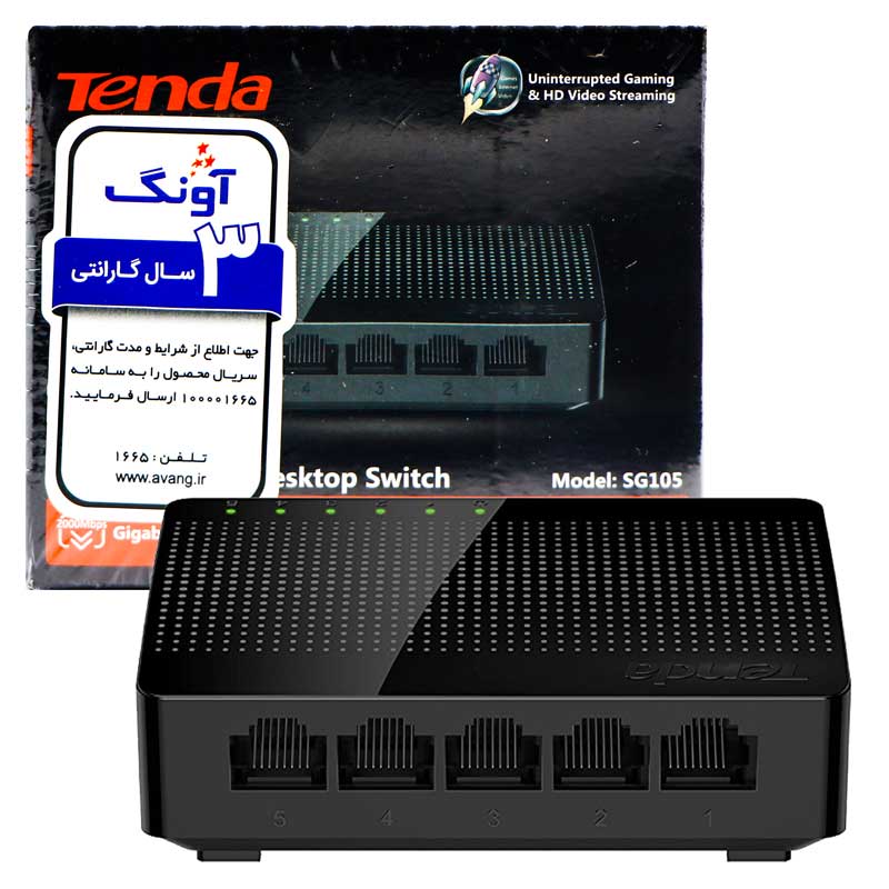 سوییچ ۵ پورت Tenda SG105 5Port Desktop Switch
