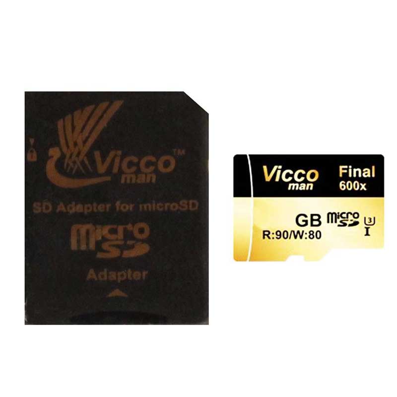رم میکرو 128 گیگ ویکو Vicco Final All In One U3 90MB/s + رم ریدر