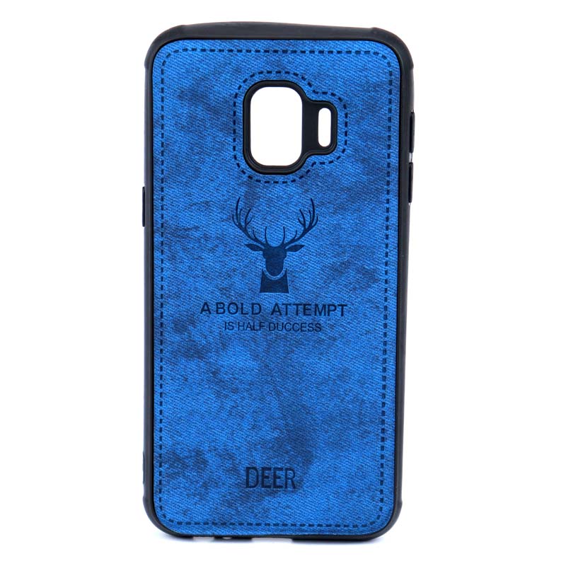 قاب چرمی طرح گوزن Samsung J2 Core آبی