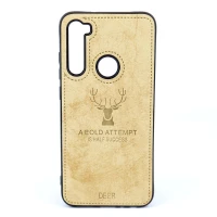 قاب چرمی طرح گوزن Xiaomi Redmi Note 8 خاکی