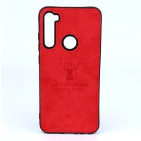 قاب چرمی طرح گوزن Xiaomi Redmi Note 8 قرمز