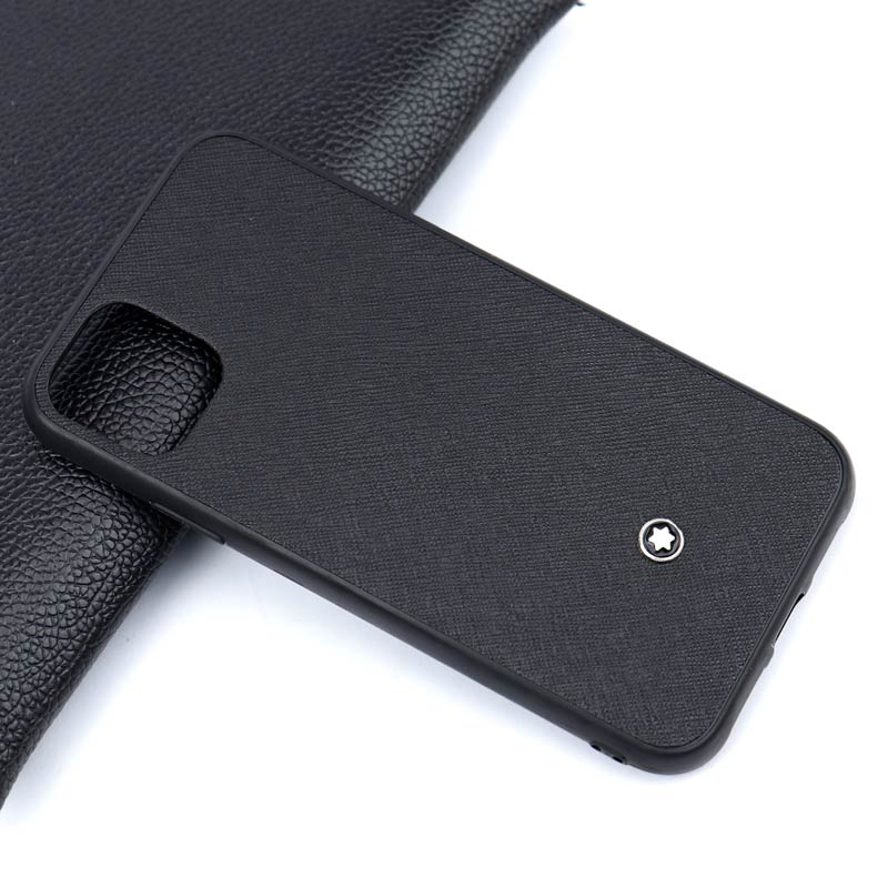 قاب چرمی Mont Blanc آیفون iPhone 11 سری B مشکی