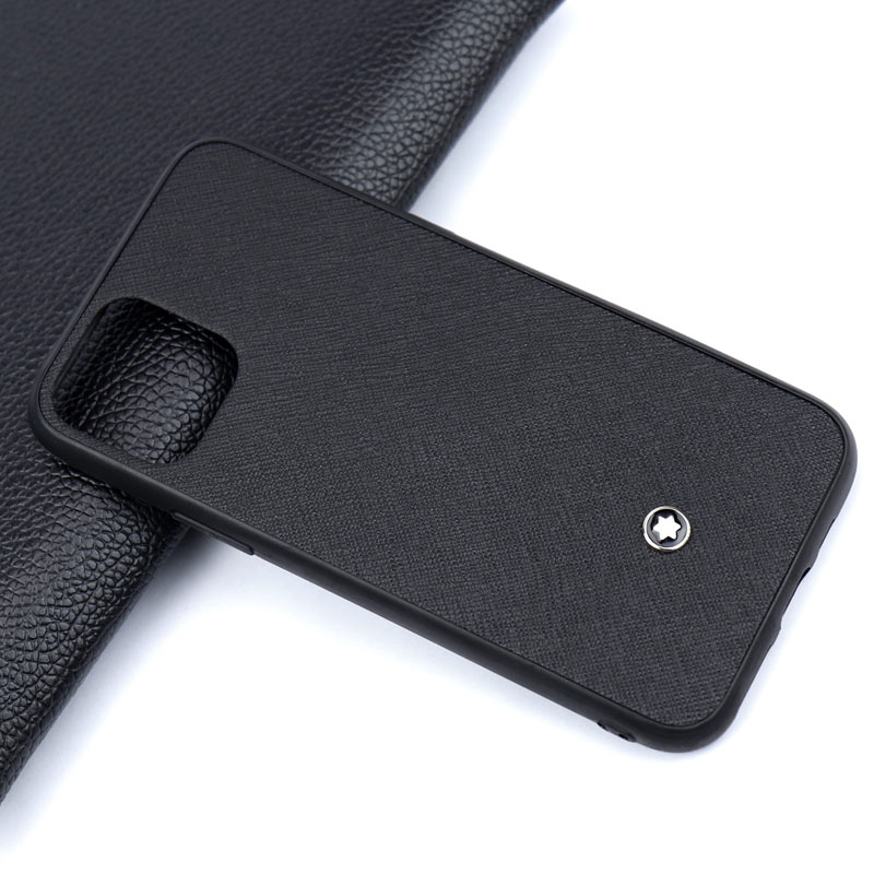 قاب چرمی Mont Blanc آیفون iPhone 11 Pro سری B مشکی