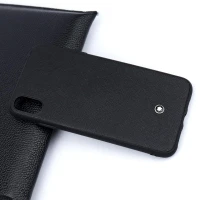 قاب چرمی Mont Blanc آیفون iPhone XS Max مشکی سری B