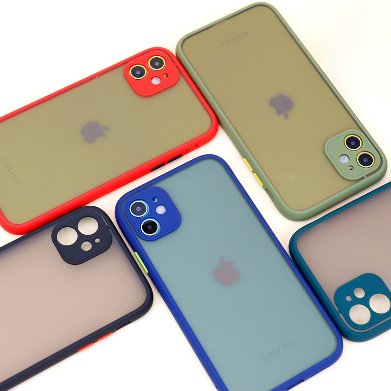 قاب PC مات محافظ لنز دار iPhone 11