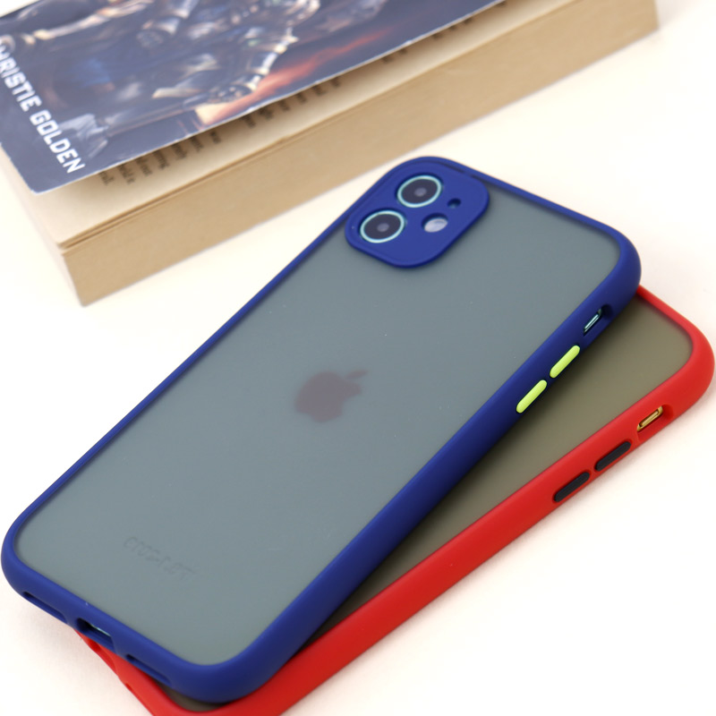 قاب PC مات محافظ لنز دار iPhone 11