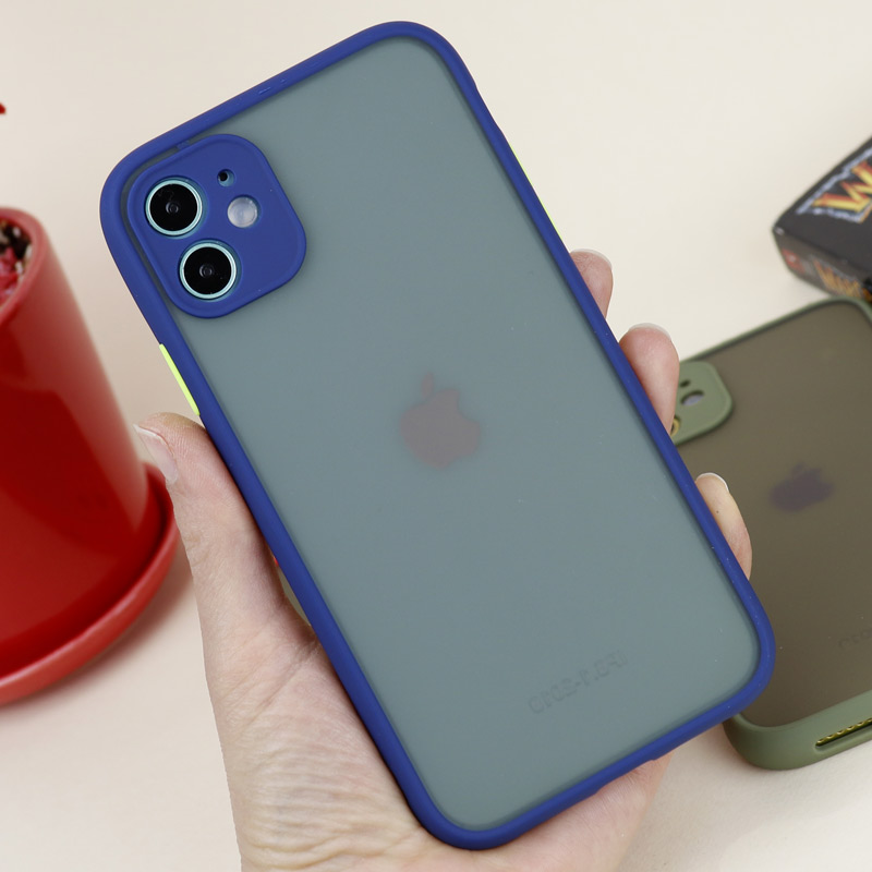 قاب PC مات محافظ لنز دار iPhone 11