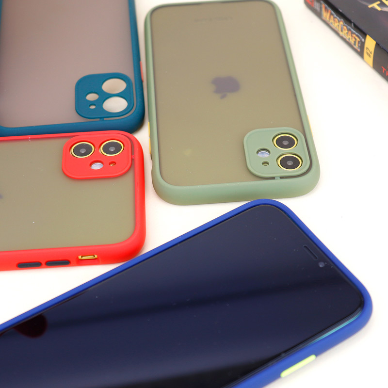 قاب PC مات محافظ لنز دار iPhone 11