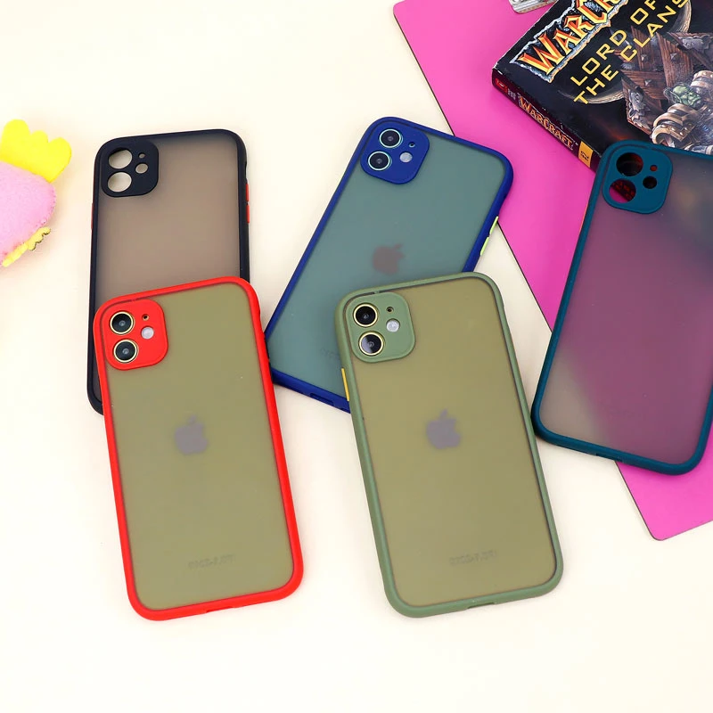 قاب PC مات محافظ لنز دار iPhone 11