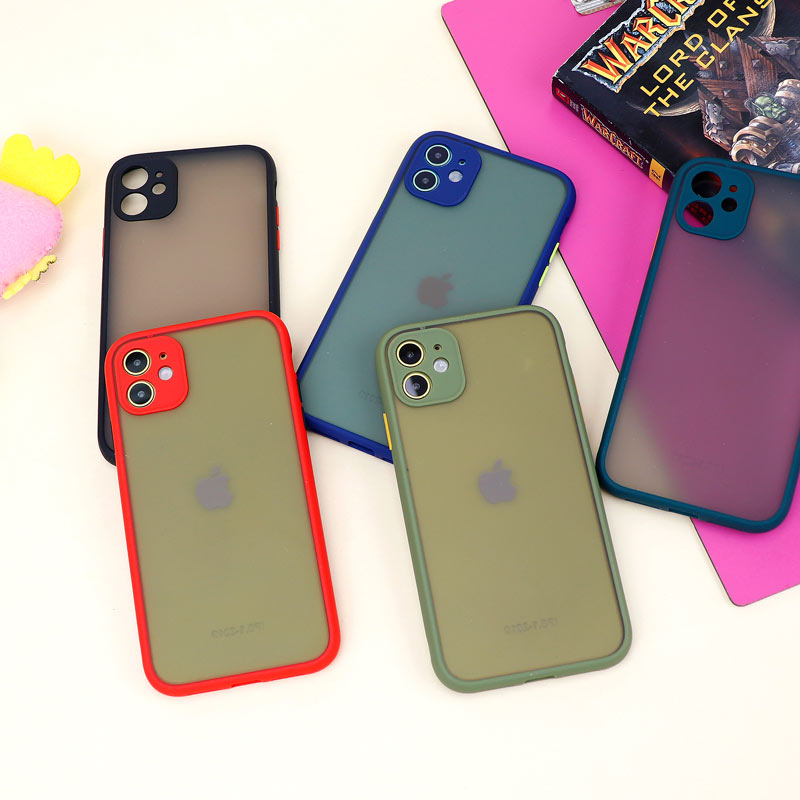 قاب PC مات محافظ لنز دار iPhone 11