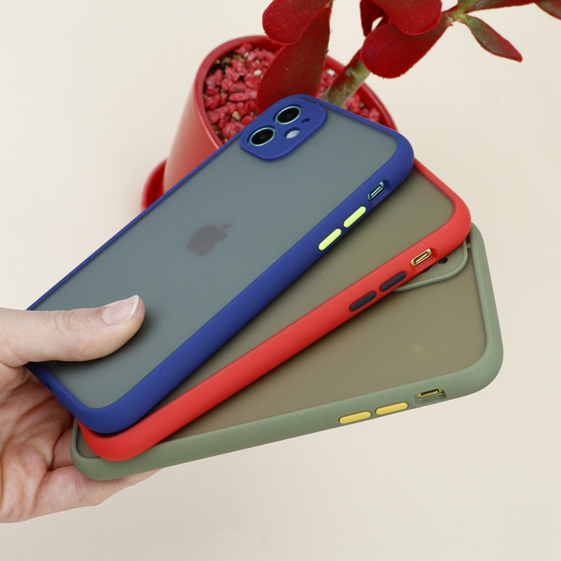 قاب PC مات محافظ لنز دار iPhone 11