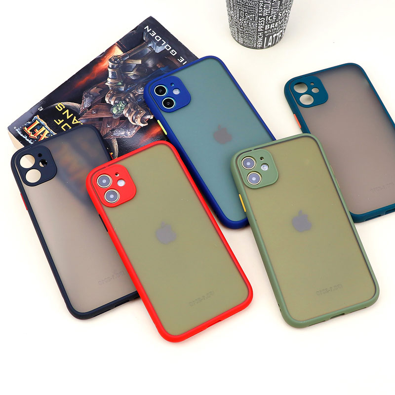 قاب PC مات محافظ لنز دار iPhone 11