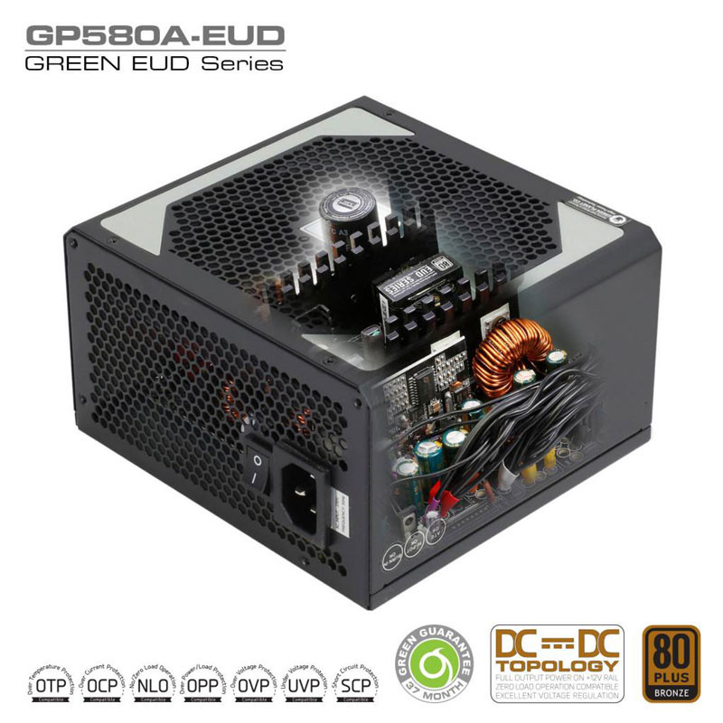 پاور گرین GREEN GP580A EUD Bronze 580W