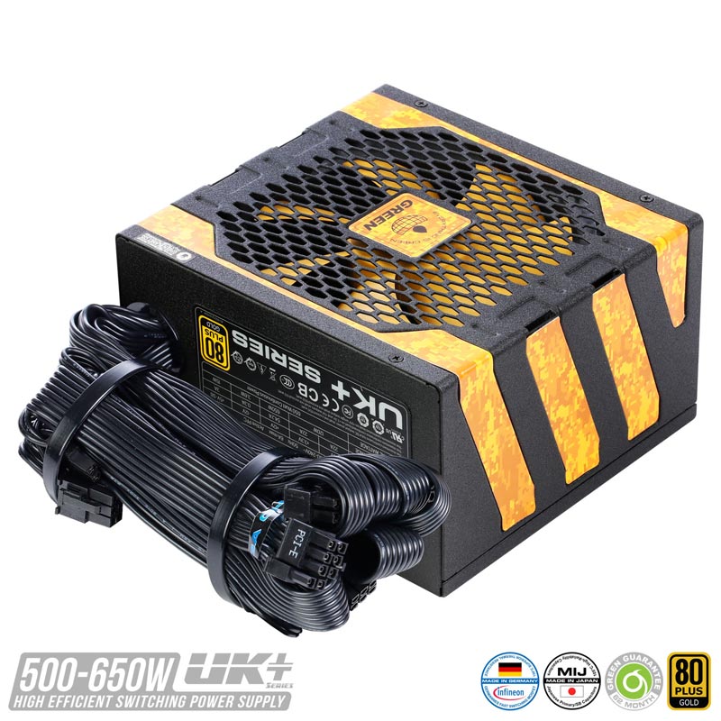 پاور 650 وات گرین Green GP650A UK Plus Gold