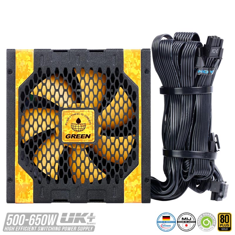 پاور 650 وات گرین Green GP650A UK Plus Gold