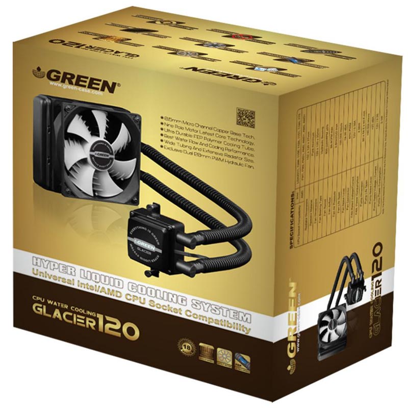 فن خنک کننده CPU گرین Green Glacier GLC120-A