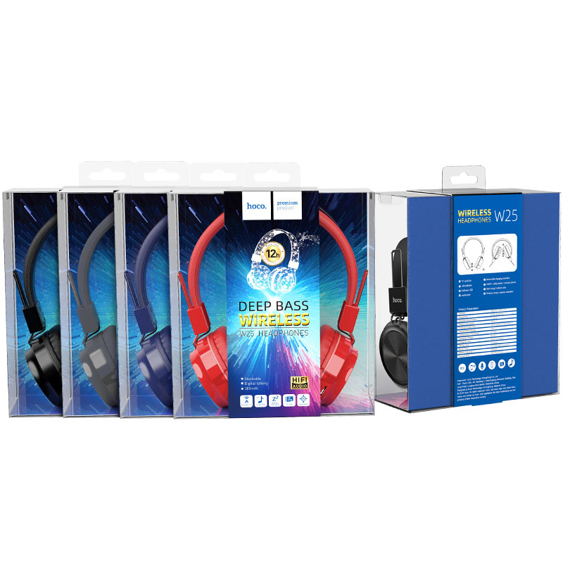هدفون بلوتوثی و رم خور Hoco W25 Promise (گارانتی 12 ماهه)