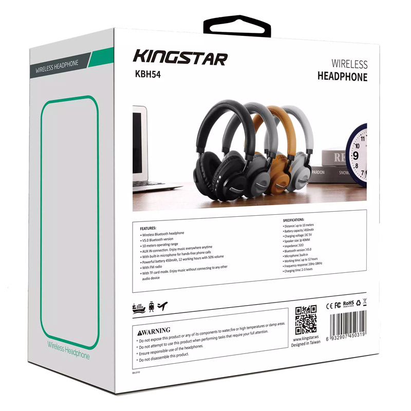 هدفون بلوتوثی و رم خور Kingstar KBH54